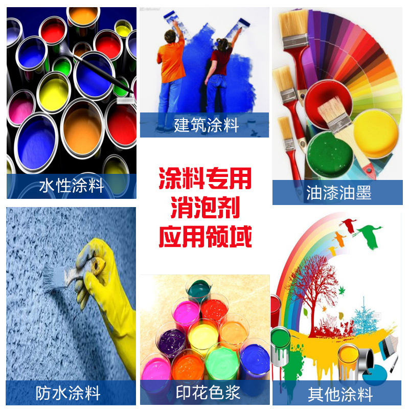 （圖：濃縮型消泡劑在涂料中消泡作用）